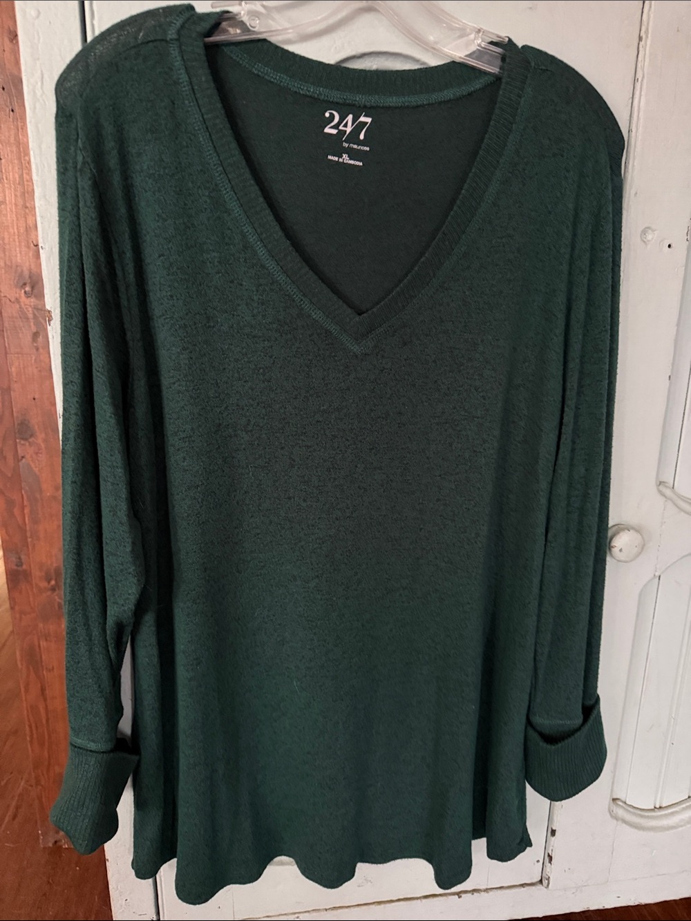 Maurices Deep Forest Green V-Neck Tunic Top